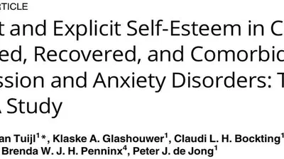 Implicit and explicit self-esteem in current, remitted, recovered, and comorbid depression and anxiety disorders: The NESDA study featured image